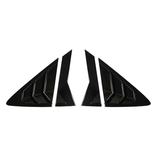 Persienne de fenêtre arrière avec évent aérodynamique noir brillant
