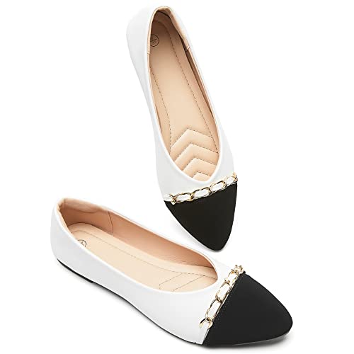 Women's Black Flats Shoes,Pointed-Toe Dress Shoes,Ballet Flats Comfortable by BABUDOG - Used condition - US$19.53