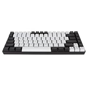 Bewinner 84 Keys Wired Mechanical Keyboard, RGB Backlit Gaming Keyboard, Ergonomically Curved Quiet Wired Keyboard, Portable Keyboard,Hot Swappable Mechanical Keyboard (Black)