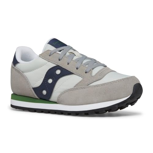 Saucony Jazz Original Sneaker, Grey/Navy/Green, 5.5 US Unisex Big Kid