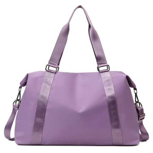 Travel Garment Bags Women Handbag Yoga Bag Wet and Dry Bag Short Trip Bag Duffle Bag(Purple,43x17x25cm)
