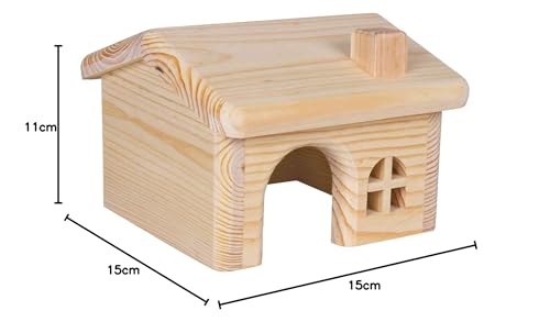 Trixie 61251 Holzhaus, Mäuse/Hamster, 15 × 11 × 15 cm