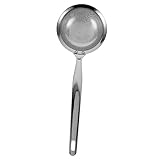 VALICLUD Hitzebeständiger Skimmer Löffel Großer Filterlöffel für Heißtopf zum Abseihen von Fett und Öl Spülmaschinengeeignet Ergonomisches Design für Einfachen