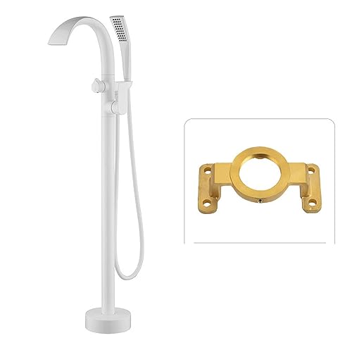 Robinet sur pied cascade blanc résolvant le manque d'espace de bain - 3