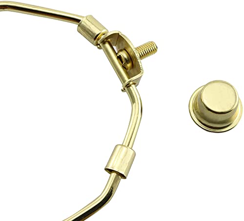 Image of KASTLITE 8 inch Heavy Duty Lamp Harp Kit | Brass Finish | Finial and Lamp Harp Holder Set | 1 Pack