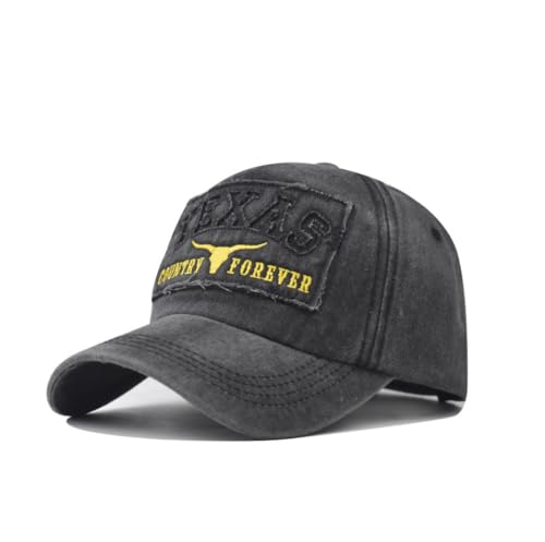 Vintage Texas Bull Cotton Baseball Cap Men Women Retro Sports Outdoor Casual Sun Hat (UK, Alpha, One Size, M, Black) Vintage Texas Bull Cotton Baseball Cap Men Women Retro Sports Outdoor Casual Sun Hat (UK, Alpha, One Size, M, Black)