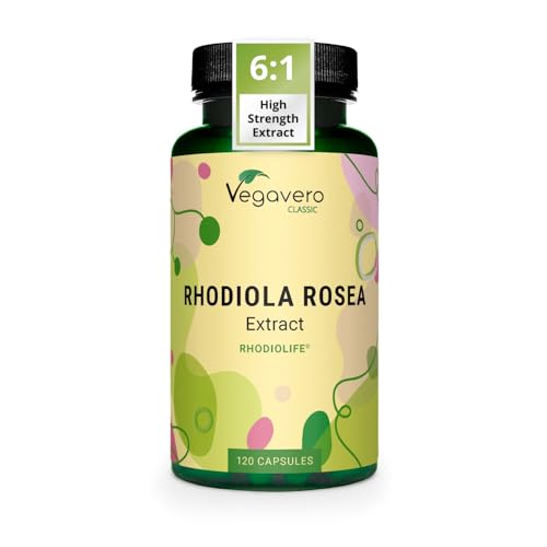 Vegavero Premium Rhodiola Rosea 200 mg | 3% Rosavins & 1% Salidroside | 120 Capsules | Herbal Adaptogenic Supplement | Rhodiolife | NO Additives | Vegan