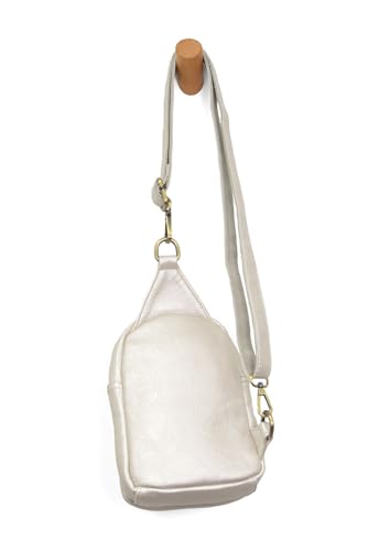 Image of Joy Susan Skyler Sling Bag: Vegan Leather, Zippered Closure, Brass Plated Hardware