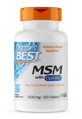 Doctor's Best MSM with OptiMSM Vegan, 1500mg - 120 Tablets