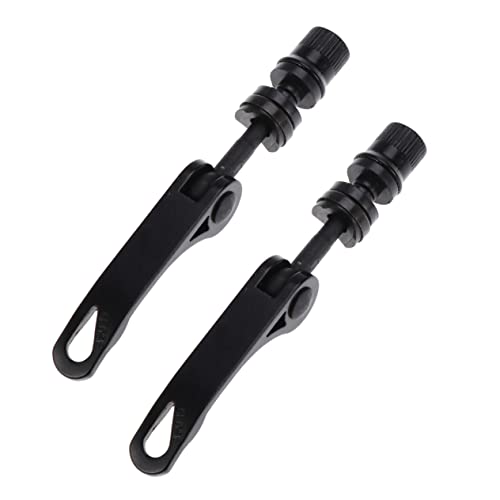 POPETPOP 2pcs Wheel Hub Quick Release Skewer for Mountain and Road Bikes Black Easy Install Durable for Cycling Enthusiasts