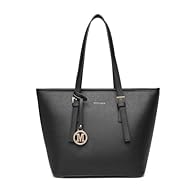Exceptional Material School Handbag: This black tote bag (a practical handbag for school) is crafted from waterproof PU leather. Its durable lining boosts longevity, blending luxury and resilience—ideal as a tough black handbag for daily school use. ...
