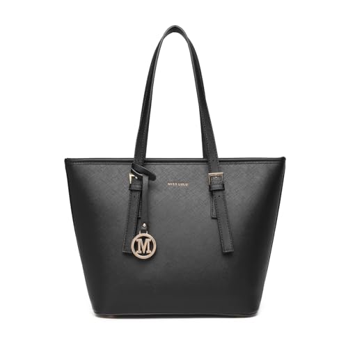 Miss Lulu Damen Handtasche Groß Taschen Shopper Tasche für Schule Mode Schultertaschen Tote Bag für Arbeit Freizeit