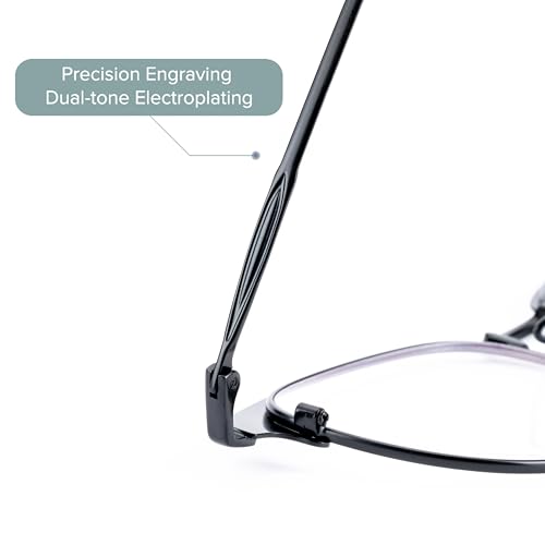 Image of Blue Light Blocking Glasses for Men Anti-Fatigue Computer Monitor Gaming Glasses Prevent Headaches Glasses, Oval Black