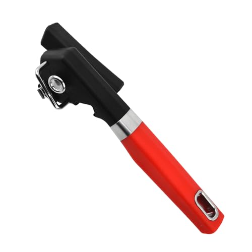 Abrelatas manual – Abrelatas de acero inoxidable de seguridad | Abrelatas manual de apertura sin esfuerzo con mango antideslizante, abrelatas ergonómicos y resistentes para cocina, hogar