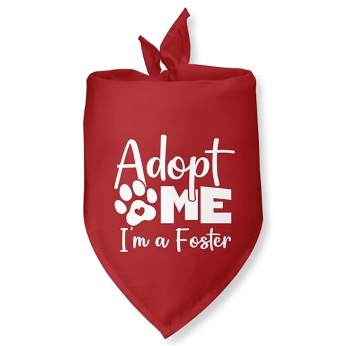 Adopt Me Im a Foster Dog Bandana Adopt Me Bandanas for Dog Adoption Gotcha Day Adopted Baby Dogs Announcement Pets Scarf for Small Medium Dogs & Cats