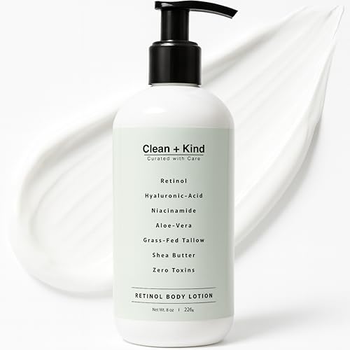 Retinol Body Lotion | Firming Moisturizer with Hyaluronic Acid, Niacinamide, Aloe Vera, Shea Butter & Grass-Fed Tallow | Anti-Aging Body Cream for Wrinkles, Crepey & Sagging Skin