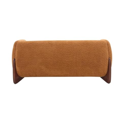 Image of Zara Trading COMPANYUpholstered 3 Seater Sofa Three Seater Sofa with Wooden Legs for Living Room Hotels & Offices (Two Seater Boucle Camel)