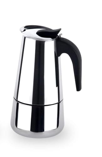 Image of Stainless Steel Espresso Maker Stovetop Coffee Percolator Italian Coffee Maker Moka Pot (cup OF 6)