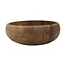 Pacific Merchants Acacia Wood Round Calabash Salad Bowl, Large Salad Bowl 12-inch by 4-inch, Hand Made, Sustainable, Acacia Wood Serving Bowl