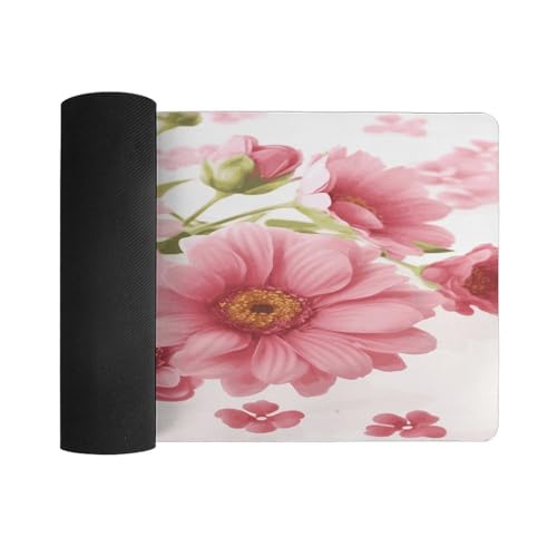 Alfombrilla de Escritorio Rosa con Flores, Antideslizante Grande miniatura 3