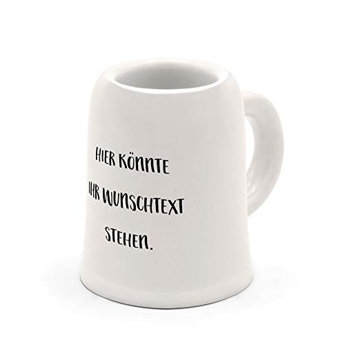 printplanet - Schnapsglas Wunschtext selbst gestalten - Mini Bierkrug personalisieren und bedrucken – Bis zu drei Textzeilen