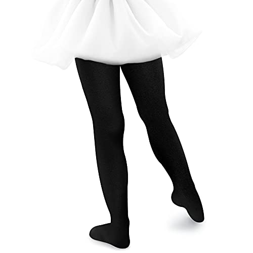 Olreco Toddler Tights for Girls Ballet Dance Tights Ultra-Soft Baby Stockings for Girls Halloween Socks for Witch Costumes2