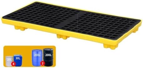 Modular Spill Containment Pallet - Anti-Leakage Platform for Oil and Chemical Storage, Forklift-Compatible(120 * 60 * 10cm)