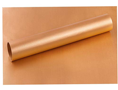 Amhii Copper BBQ Grill and Bake Mat Set of 3-100% Non Stick Gold Grill & Baking Mats - Reusable, Easy to Clean - Teflon Fiber Grill Roast Sheets (2Copper) Amhii Copper BBQ Grill and Bake Mat Set of 3-100% Non Stick Gold Grill & Baking Mats - Reusable, Easy to Clean - Teflon Fiber Grill Roast Sheets (2Copper)