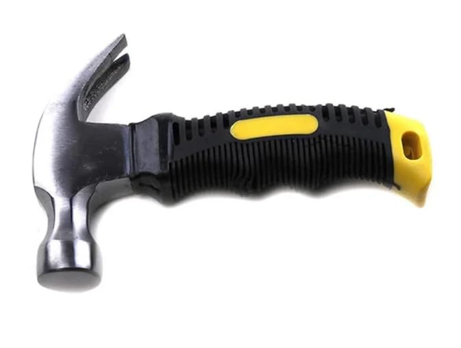 Mini Hammer | Compact Claw Short Length Hammer | Home Use, Construction, Home improvement, General Repairs and Maintenance, Woodworking, Art Hanging, (Small Length)