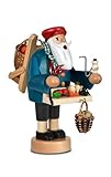 Rudolphs Schatzkiste Räuchermann Obst- und Gemüsehändler mit roter Mütze, Tragegestell und Pfeife BxHxT 10x18x15cm NEU Räuchermannfigur Markthändler Gemüseverkäufer Marktstandfigur Pfeifenmann