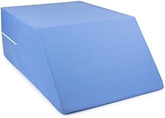 DMI Firm Wedge Pillow, Leg Pillow, Bolster Pillow, FSA Eligible Incline Pillow for Leg Elevation, Snoring, Foot Circulation, Pregnancy, Sciatica, Blue, 28.9 x 19.5 x 10