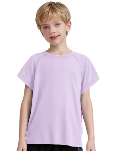 Kids Unisex Quick-Dry Athletic Sports Shirt Short Sleeve T-Shirt for Running Training Gym - Main Image