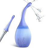 ZLZ 洗浄器 300ml 大容量 多目的洗浄器 浣洗器 浣O用 洗い 內洗浄 手動ポンプ式 シリコン製 洗浄器具 (ブルー)