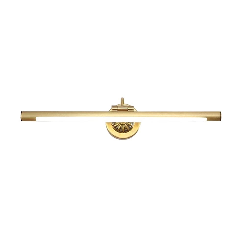 Spiegel Scheinwerfer Einfaches Wasserdicht Verfassungs-Spiegel Kosmetiktisch Badezimmer Modernes Acryl-Spiegel-Kabinett-Licht Einfache Wandleuchten/Brass-75.5Cm-15W
