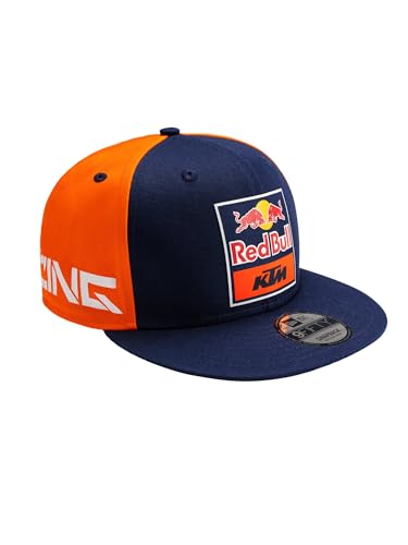 Red Bull New Era KTM Replica Team Flat Cap - Talla única - Ropa Deportiva de Carreras Unisex