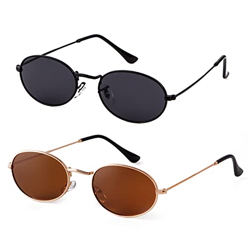 Image of GIFIORE Rimless Rectangle Sunglasses Retro 90s Frameless Sun Glasses Vintage Tint Lens Shades