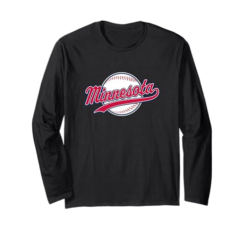 Minnesota Tee Vintage Baseball Throwback Retro Design Long Sleeve T-Shirt