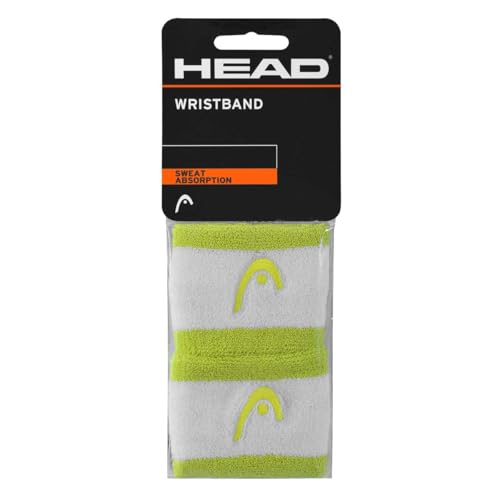 Image of HEAD Striper Wristband | Color: Green /White | Size: 2.5 inch | Material: Cotton | for Men & Women | Moisture-Wicking Properties | Dry and Comfortable | Secure and Snug fit | Flexible