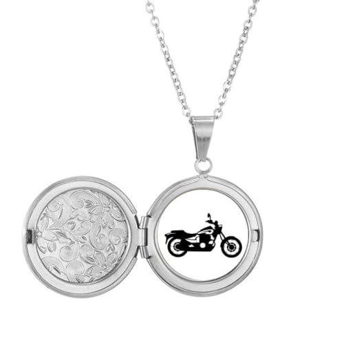 Médaillon mécanique noir moto idéal à porter lors de vos balades