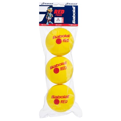 BABOLAT Unisex's Foam X3 Ball, Yellow/Red, One Size