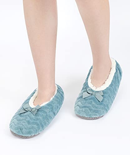 Image of Keyela Women Cozy Warm Slipper Socks, Non Slip Gripper Indoor House Socks | Soft warm cozy fabric, gripper anti-slip bottom for bedroom, lounge and all indoor daily use