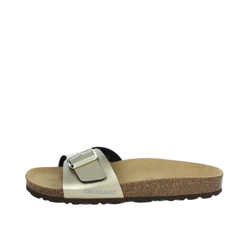 Sandales basses Grunland bronze avec semelle anatomique pour soulager les pieds