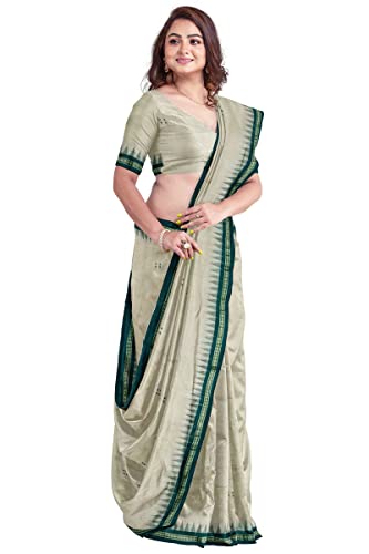 Image of Odisha Sambalpuri Handloom Ikat Women's Cotton Saree, Odisha Handloom Handmade Pure Cotton Khandua Saree, Ikkat Orissa Traditional Handloom Saree Without Blouse