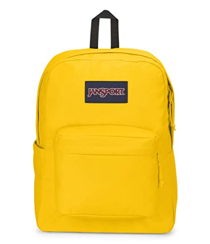 Image of JanSport SuperBreak Backpack - Class, Travel, or Work Bag with Water Bottle Pocket - Lemon