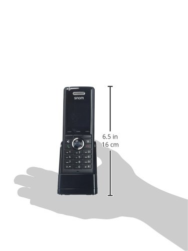Snom M65 Professional DECT-Mobilteil (250 Stunden Standby, 2 Zoll 176 x 220 Pixel TFT, SW OTA-Upgrade, Vibrationsalarm, Gürtelclip, beleuchtete Tastatur), Schwarz, 00003969