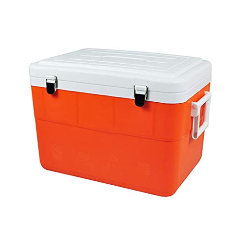 DOMESTICO creatività 45L Ice Bucket Incubator Refrigerated Box Casa Auto Esterno Frigorifero da Asporto Portatile Freddo Conservazione Pesca Fresca Grande 52 * 36 * 37 cm UOMUN (Color : Orange)