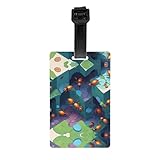  WZYWHJ Micro Ant Colony Étiquette de bagage avec bracelet amovible – Crochet de voyage pour une identification pratique – Léger et personnalisé taille de carte de visite