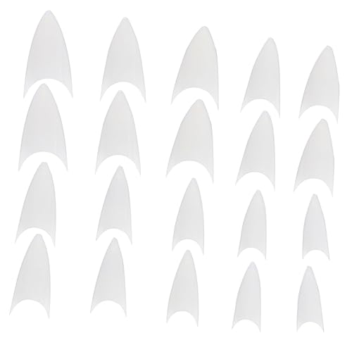 FRCOLOR 500pcs Fake Nails Pointed Nail Tips for Easy Diy Manicure Art at Home Women and Girls Grey Color for All Occasions