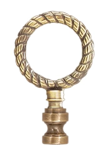 Image of B&P Lamp Brass Finial, Antique Finish, Tap 1 /4-27F