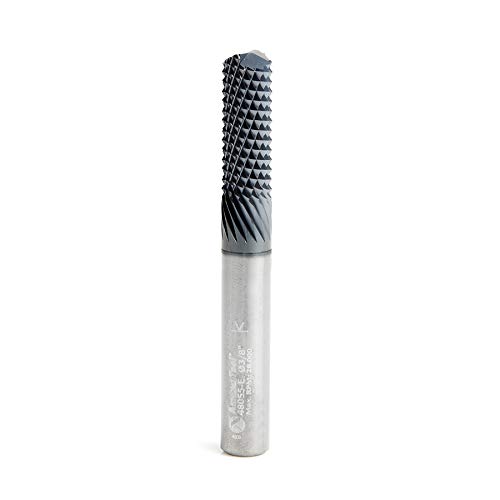 Amana Tool Solid Carbide Router Bit for Fiberglass and Composite Cutting, End Mill Diamond Cut, AlTiN Coating, 48050-E, 1/8 Dia x 1/2 x 1/8 Shank